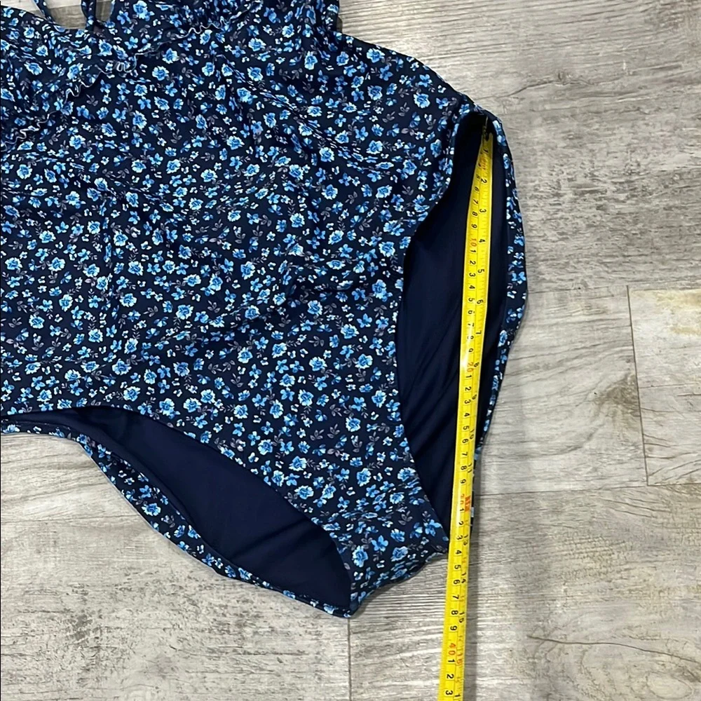 Old Navy Classic Blue One Piece Swimsuit‎ with Sweetheart Neckline XXL plus size